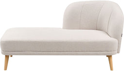 TANLAY - Chaise longue - Lichtbeige - Polyester