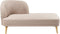 TANLAY - Chaise longue - Lichtbruin - Linkszijdig - Polyester