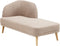 TANLAY - Chaise longue - Lichtbruin - Linkszijdig - Polyester