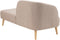 TANLAY - Chaise longue - Lichtbruin - Linkszijdig - Polyester