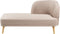 TANLAY - Chaise longue - Lichtbruin - Polyester