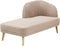TANLAY - Chaise longue - Lichtbruin - Polyester