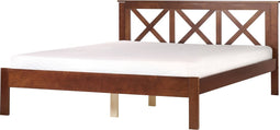 TANNAY - Tweepersoonsbed - Donkerhout - 160 x 200 cm - Dennenhout