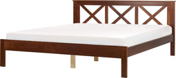 TANNAY - Tweepersoonsbed - Donkerhout - 180 x 200 cm - Dennenhout