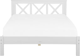 TANNAY - Tweepersoonsbed - Wit - 140 x 200 cm - Dennenhout