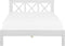 TANNAY - Tweepersoonsbed - Wit - 140 x 200 cm - Dennenhout