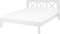 TANNAY - Tweepersoonsbed - Wit - 160 x 200 cm - Dennenhout