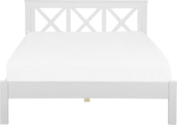 TANNAY - Tweepersoonsbed - Wit - 180 x 200 cm - Dennenhout