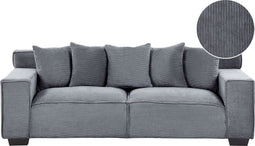 VISKAN - Driezitsbank - Grijs - Corduroy