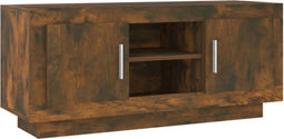 vidaXL - Tv-meubel - 102x35x45 - cm - bewerkt - hout - gerookt - eikenkleurig