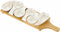 Tapasplank met Schaaltjes - Serveerplank - Borrelplank met 6 porselein schaaltjes Marmerlook - Wit
