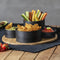 Tapasschaal / aperitiefset hout / zwart. 33cm