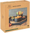 Tapasschaal / aperitiefset hout / zwart. 33cm