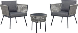 GARGANO - Tuinset - Grijs - PE rotan