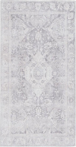 Tapijt 80 x 150 cm Grijs Polyester Katoen