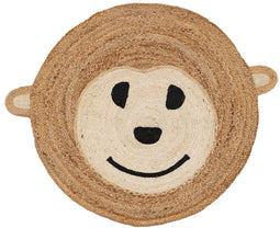 Tapijt Aap Wit Beige 100 % Jute 100 x 100 cm