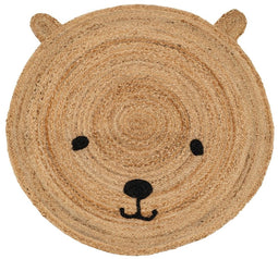 Tapijt Beige 100 % Jute 100 x 100 cm