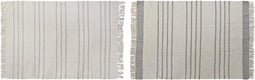 Tapijt DKD Home Decor 120 x 180 x 0,75 cm Grijs Polyester Wit Franjes Boho (2 Stuks)