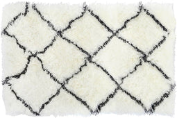 Tapijt DKD Home Decor 120 x 180 x 5 cm Polyester Wit Ruiten