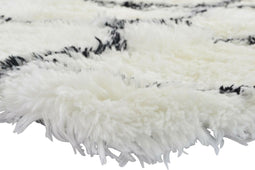 Tapijt DKD Home Decor 160 x 230 x 5 cm Polyester Wit Ruiten