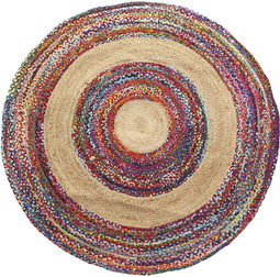 Tapijt DKD Home Decor Polyester Katoen Multicolour Jute (200 x 200 x 0,7 cm)