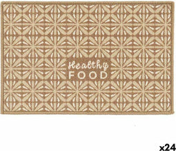Tapijt Healthy Food 40 x 1 x 60 cm Beige Polyamide Latex (24 Stuks)