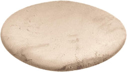 Tapijt hoogpole - imitatiebont, pluizig, zacht, zacht, behaaglijk, effen kleur, pastel - woonkamer, slaapkamer, kinderkamer, kantoor - kleur: beige, afmeting: Ø 120 cm ROND