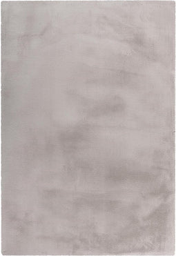 Tapijt hoogpole - imitatiebont, pluizig, zacht, zacht, behaaglijk, effen kleur, pastel - woonkamer, slaapkamer, kinderkamer, kantoor - kleur: grijs, afmetingen: 80 x 150 cm