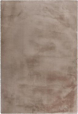 Tapijt hoogpole - imitatiebont, pluizig, zacht, zacht, behaaglijk, effen kleur, pastel - woonkamer, slaapkamer, kinderkamer, kantoor - kleur: taupe, afmeting: 80 x 150 cm