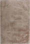 Tapijt hoogpole - imitatiebont, pluizig, zacht, zacht, behaaglijk, effen kleur, pastel - woonkamer, slaapkamer, kinderkamer, kantoor - kleur: taupe, afmeting: 80 x 150 cm