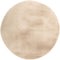 Tapijt hoogpole - imitatiebont, pluizig, zacht, zacht, behaaglijk, effen kleur, pastel - woonkamer, slaapkamer, kinderkamer, kantoor - kleur: beige, afmeting: Ø 120 cm ROND
