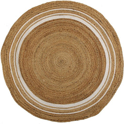 Tapijt Versa Strepen Ø 120 cm Rotan Jute