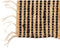 Tapijt Zwart Natuurlijk Strepen 70 x 1 x 140 cm (8 Stuks)