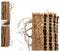 Tapijt Zwart Natuurlijk Strepen 70 x 1 x 140 cm (8 Stuks)
