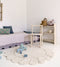 Tapis chambre enfant coton lavable rond finition