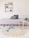 Tapis chambre enfant coton lavable rond finition
