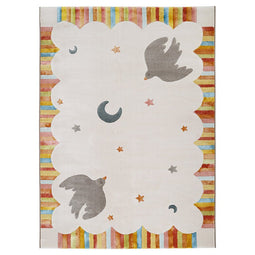 Tapis chambre enfant multicolore DANCING BIRDS