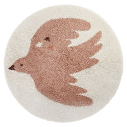 Tapis chambre enfant petit oiseau BOHEMIAN BIRD CREME