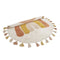 Tapis enfant coton lavable arc en ciel avec pompons RAINBOW TOFFEE