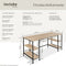 tectake® Stoke - Bureau - Industrieel design - 4 opbergvakken - Lichtbruin