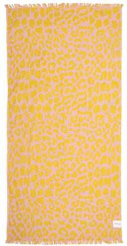 Sunnylife Hamamdoek Dames 175 X 90 Cm Katoen Roze/okergeel