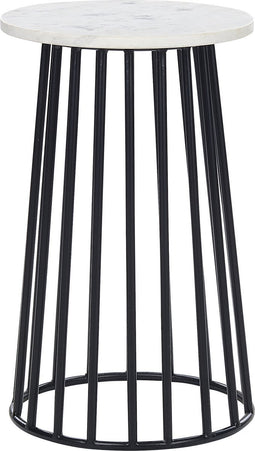 TAREE - Bijzettafel - Wit - Marmer