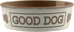 Tarhong voerbak good dog melamine wit taupe - Default Title