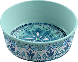 Tarhong voerbak hond gibraltar melamine blauw - 17X17X6 CM 950 ML