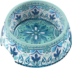 Tarhong voerbak hond gibraltar melamine blauw - 18X18X7 CM 590 ML