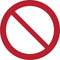 Djois - Pictogram djois alg verbod ø 200 mm rd