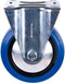 Tarsus Bokwiel 125 mm - Slijtvast Rubber - 150 kg Draagvermogen - Blauw