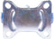 Tarsus Bokwiel 200 mm - Slijtvast Rubber - 280 kg Draagvermogen - Blauw