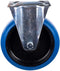 Tarsus Bokwiel 200 mm - Slijtvast Rubber - 280 kg Draagvermogen - Blauw