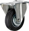 Tarsus Bokwiel - Ø 100 mm - Stalen Velg - 80 kg Draagkracht - Massieve Rubberband